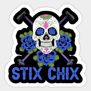 STIX CHIX BLUE Sticker